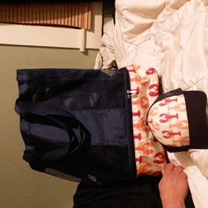 Beach bag and hat NWOT